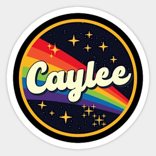 Caylee // Rainbow In Space Vintage Style Sticker